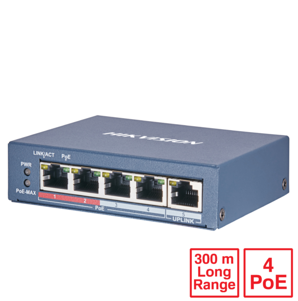 Switch PoE Hikvision DS-3E0105P-E/M(B)